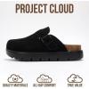 imageProject Cloud Genuine Leather Platform Clogs for Women Footwear  Memory Foam Arch Support Cork Footbed Casual Shoes ampamp Mules for Women 2025 Benton ChunkyBlackmono