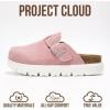 imageProject Cloud Genuine Leather Platform Clogs for Women Footwear  Memory Foam Arch Support Cork Footbed Casual Shoes ampamp Mules for Women 2025 Benton ChunkyMauv