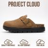 imageProject Cloud Genuine Leather Platform Clogs for Women Footwear  Memory Foam Arch Support Cork Footbed Casual Shoes ampamp Mules for Women 2025 Benton ChunkyTan