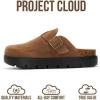 imageProject Cloud Genuine Leather Platform Clogs for Women Footwear  Memory Foam Arch Support Cork Footbed Casual Shoes ampamp Mules for Women 2025 Benton ChunkyCacao Suede