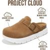 imageProject Cloud Genuine Leather Platform Clogs for Women Footwear  Memory Foam Arch Support Cork Footbed Casual Shoes ampamp Mules for Women 2025 Benton ChunkyChestnut