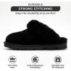 imageProject Cloud House Slippers for Women  Genuine Leather ampamp Natural Fur Lining Fluffy Slippers  Memory Foam Womens Shoes HedyBlack
