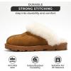 imageProject Cloud House Slippers for Women  Genuine Leather ampamp Natural Fur Lining Fluffy Slippers  Memory Foam Womens Shoes HedyChestnut