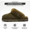 imageProject Cloud House Slippers for Women  Genuine Leather ampamp Natural Fur Lining Fluffy Slippers  Memory Foam Womens Shoes HedyOlive
