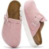 imageProject Cloud Genuine Leather Platform Clogs for Women Footwear  Memory Foam Arch Support Cork Footbed Casual Shoes ampamp Mules for Women 2025 Benton ChunkyMauv