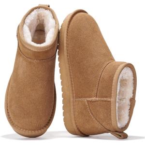 imageProject Cloud Genuine Suede Ankle Boots for Women  Water Resistant with Memory Foam Insole Winter Boots for Women  Trending Shoes ampamp Comfortable Womens Ankle Boots HippyWheat Suede