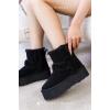 imageProject Cloud Genuine Suede Winter Boots for Women  Memory Foam Platform Nonslip Ankle Footwear  Fall Shoes 2025 FurbyBlack