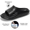 imageProject Cloud Mens Sandals  Lightweight and Flexible EVA Recovery Slides for Men with Ultra Bouncy Latex Insole  Comfortable Water Resistant Slippers for Men Footwear DeanBlack