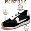 imageProject Cloud Sneakers for Women  Lightweight LaceUp Shoes for Women with Memory Foam Insoles  Trendy Womens Shoes  NonSlip Comfortable Womens Sneakers MadisonBlack