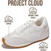imageProject Cloud Sneakers for Women  Lightweight LaceUp Shoes for Women with Memory Foam Insoles  Trendy Womens Shoes  NonSlip Comfortable Womens Sneakers MadisonWhite Mesh
