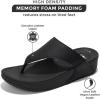 imageProject Cloud Womens Thong Comfortable Memory Foam Platform Sandals ampamp Flip flops Non Slip Footwear Leather Sandals for Women 2025 ArleeBlack