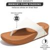 imageProject Cloud Womens Thong Comfortable Memory Foam Platform Sandals ampamp Flip flops Non Slip Footwear Leather Sandals for Women 2025 ArleeWhite