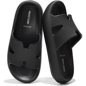 imageProject Cloud House Slippers Womens Sandals  NonSlip and Lightweight Recovery Slippers for Women Beach Essentials Water Slides for Women PillowBlack