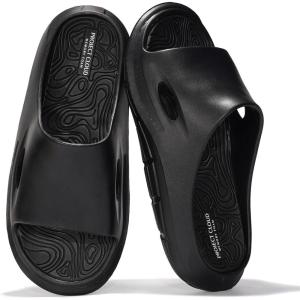 imageProject Cloud Mens Sandals  Lightweight and Flexible EVA Recovery Slides for Men with Ultra Bouncy Latex Insole  Comfortable Water Resistant Slippers for Men Footwear DeanBlack