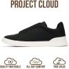 imageProject Cloud Men Sneakers  Memory Foam Insole Mens Shoes  Lightweight ampamp Non Slip Casual Shoes for Men  Everyday Slip On Mens Sneakers HudsonBlack Pu
