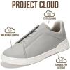 imageProject Cloud Men Sneakers  Memory Foam Insole Mens Shoes  Lightweight ampamp Non Slip Casual Shoes for Men  Everyday Slip On Mens Sneakers HudsonGrey Pu