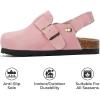 imageProject Cloud Clogs for Kids  Genuine Leather Kids Clogs with Cork Footbed Arch Support  NonSlip Slippers ampamp Sandals for Boys ampamp Girls FootwearPink With Back Strap