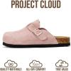 imageProject Cloud Clogs for Kids  Genuine Leather Kids Clogs with Cork Footbed Arch Support  NonSlip Slippers ampamp Sandals for Boys ampamp Girls FootwearLilac Suede