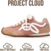 imageProject Cloud Kids Shoes for Girls  NonSlip Trendy Fashion Sneakers Girls Shoes  Lace Up with Memory Foam Insole Kids Sneakers Little LowyNude