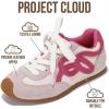 imageProject Cloud Kids Shoes for Girls  NonSlip Trendy Fashion Sneakers Girls Shoes  Lace Up with Memory Foam Insole Kids Sneakers Little LowyPink