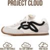 imageProject Cloud Kids Shoes for Girls  NonSlip Trendy Fashion Sneakers Girls Shoes  Lace Up with Memory Foam Insole Kids Sneakers Little LowyWhite