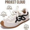 imageProject Cloud Kids Shoes for Girls  NonSlip Trendy Fashion Sneakers Girls Shoes  Lace Up with Memory Foam Insole Kids Sneakers Little LowyWhite