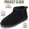 imageProject Cloud Genuine Leather Ankle Boots for Women  Water Resistant Womens Boots with Memory Foam Insole  Comfortable Fall Shoes for Women 2025 HikeyBlack Suede
