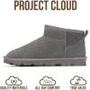imageProject Cloud Genuine Leather Ankle Boots for Women  Water Resistant Womens Boots with Memory Foam Insole  Comfortable Fall Shoes for Women 2025 HikeyGrey Suede