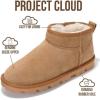 imageProject Cloud Genuine Leather Ankle Boots for Women  Water Resistant Womens Boots with Memory Foam Insole  Comfortable Fall Shoes for Women 2025 HikeyChestnut Suede