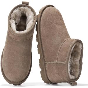 imageProject Cloud Genuine Leather Ankle Boots for Women  Water Resistant Womens Boots with Memory Foam Insole  Comfortable Fall Shoes for Women 2025 HikeyTaupe Suede