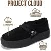 imageProject Cloud Genuine Leather Womens Shoes  NonSlip Platform Loafers for Women with Memory Foam Insole  Stylish Oxford Fall Shoes for Women 2025 WALLYCHUNKYBlack Suede