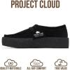 imageProject Cloud Genuine Leather Womens Shoes  NonSlip Platform Loafers for Women with Memory Foam Insole  Stylish Oxford Fall Shoes for Women 2025 WALLYCHUNKYBlack Suede