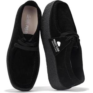 imageProject Cloud Genuine Leather Womens Shoes  NonSlip Platform Loafers for Women with Memory Foam Insole  Stylish Oxford Fall Shoes for Women 2025 WALLYCHUNKYBlack Suede