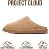 imageProject Cloud Mens Slippers Genuine Leather and Genuine Shearling Lining  House Slippers for Men with Memory Foam Insole  Lightweight ampamp Non Slip Mens House Shoes ChillChestnut Suede