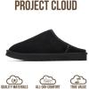 imageProject Cloud Mens Slippers Genuine Leather and Genuine Shearling Lining  House Slippers for Men with Memory Foam Insole  Lightweight ampamp Non Slip Mens House Shoes ChillBlack Suede