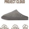 imageProject Cloud Mens Slippers Genuine Leather and Genuine Shearling Lining  House Slippers for Men with Memory Foam Insole  Lightweight ampamp Non Slip Mens House Shoes ChillGrey Suede