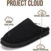 imageProject Cloud Mens Slippers Genuine Leather and Genuine Shearling Lining  House Slippers for Men with Memory Foam Insole  Lightweight ampamp Non Slip Mens House Shoes ChillBlack Suede