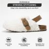 imageProject Cloud Clogs for Kids  Genuine Leather Kids Clogs with Cork Footbed Arch Support  NonSlip Slippers ampamp Sandals for Boys ampamp Girls FootwearWhite Fur Lined