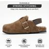 imageProject Cloud Clogs for Kids  Genuine Leather Kids Clogs with Cork Footbed Arch Support  NonSlip Slippers ampamp Sandals for Boys ampamp Girls FootwearBrown Fur Lined