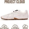 imageProject Cloud Leather Barefoot Shoes Women  Memory Foam LaceUp Womens Sneakers  Lightweight ampamp Non Slip Womens Shoes Casual  AllDay Womens Fashion Sneakers for 2025 RomaWhite Suede
