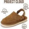 imageProject Cloud Kids Clogs Genuine Leather with Back Strap  Memory Foam ampamp Lightweight Slipon Boys and Girls Sandals with Adjustable Straps  NonSlip Clogs for Kids Sandals Little GoldstarChestnut Suede