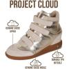 imageProject Cloud Wedge Sneakers for Women  Memory Foam Insole Womens Sneakers  Lightweight ampamp Non Hi Top Womens Shoes  Stylish Fall Shoes for Women 2025 MarantGold