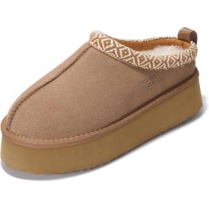 imageProject Cloud 100 Genuine Leather Platform Slippers for Women  Soft Memory Foam Womens Slippers ampamp Supportive Clogs for Women 2025  Cozy Stylish Everyday Footwear SayreChestnut