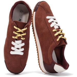 imageProject Cloud Genuine Leather Sneakers for Women  Womens Sneakers with Memory Foam Insole  Lightweight ampamp Non Slip Womens Shoes  Stylish Fall Shoes for Women 2025 LynnBurgundy Suede