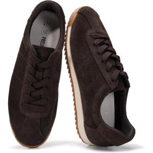 imageProject Cloud Genuine Leather Sneakers for Women  Womens Sneakers with Memory Foam Insole  Lightweight ampamp Non Slip Womens Shoes  Stylish Fall Shoes for Women 2025 LynnBrown Suede