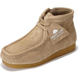 imageProject Cloud Kids Chukka Boots Genuine Leather Ankle Boots for Boys ampamp Girls  NonSlip Fall Shoes Girls Boots for Kids with Memory Foam Insole ampamp Gum Rubber Sole Girls Shoes LILWALLYBOOTWheat Suede