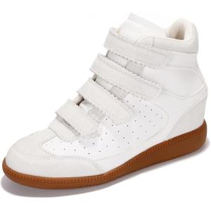 imageProject Cloud Wedge Sneakers for Women  Memory Foam Insole Womens Sneakers  Lightweight ampamp Non Hi Top Womens Shoes  Stylish Fall Shoes for Women 2025 MarantWhite