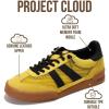 imageProject Cloud Genuine Leather Casual Sneakers for Women  Memory Foam Insoles LaceUp Womens Shoes ampamp Lightweight Womens Fashion Sneakers  NonSlip Shoes for Women Footwear VerdictYellow Suede
