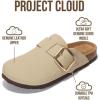 imageProject Cloud Genuine Leather Clogs for Women Shoes  Memory Foam Insole NonSlip ampamp Natural Cork Footbed Arch Support Big Buckle Womens Clogs and Mules for Women Footwear ManchesterNude