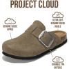 imageProject Cloud Genuine Leather Clogs for Women Shoes  Memory Foam Insole NonSlip ampamp Natural Cork Footbed Arch Support Big Buckle Womens Clogs and Mules for Women Footwear ManchesterStorm Suede